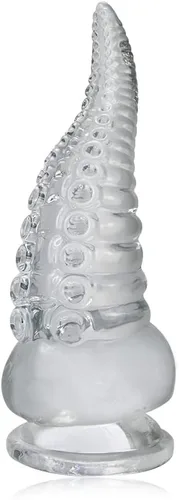 Consolador tentáculo anal transparente con ventosa, consolador realista transparente para estimulación de próstata para el punto G, tapón anal,