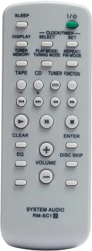 Allimity Control remoto RM-SC1 reemplazado para Sony Mini Hi-Fi Stereo System HCD-NE3 SS-RG444 HCD-GX250 SS-CNE5 CMT-NE5 SS-CNE3 MHC-GX250 HCD-NE5