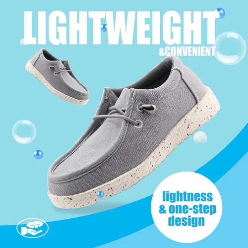Miniatura 3 de firelli Mocasines de lona para niños y niñas, zapatos escolares para caminar