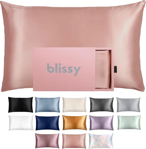 Miniatura 27 de Funda de almohada 100% de seda de morera pura de Blissy, fibras de alta calidad 6A con densidad de 22 momme, para el cuidado del cabello y la piel