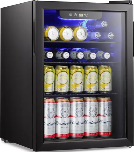 Miniatura 19 de Antarctic Star Refrigerador de Bebidas Enfriador de 18L, 24 Latas, Mini Refrigerador con Compresor Silencioso, Luz LED, Refrigerador Pequeño