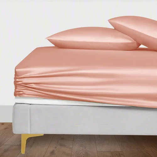 Miniatura 25 de LINENWALAS Tencel Lyocell Sábana bajera solo con ajuste seguro y cómodo en todo el contorno elástico de 16 pulgadas de profundidad, ropa de cama