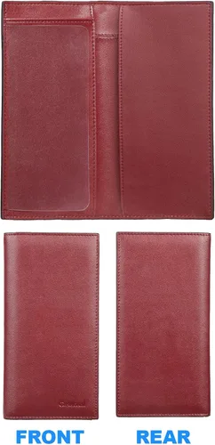Miniatura 4 de CASMONAL Vegan Leather Checkbook Cover For Men & Women Checkbook Holder Wallet RFID Blocking