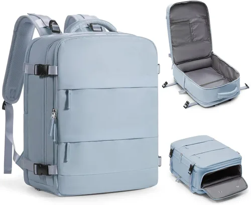 Miniatura 76 de coofay Mochila de viaje, para laptop, unisex, aprobada para aviones, bolsa de mano, equipaje, para artículos personales, para debajo del asiento