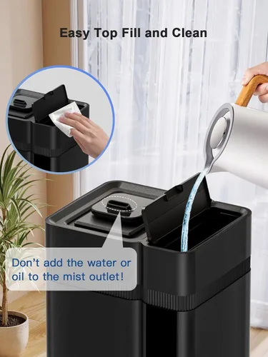 Miniatura 9 de Humidificadores de 13L/3.4 galones para dormitorio, humidificador ultrasónico de niebla cálida y fría para habitación grande, cubre 800 pies