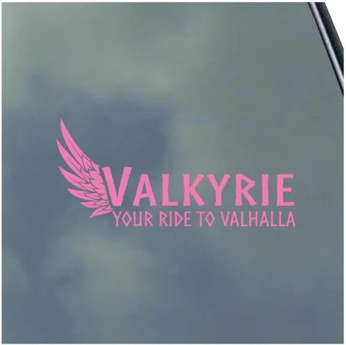 Miniatura 7 de Valkyrie Your Ride to Valhalla - Calcomanía de vinilo Asatru Norse God Odin Rune por KLO Graphics Blanco