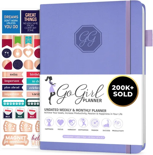 Miniatura 17 de GoGirl Agenda y organizador para mujer – Agenda semanal tamaño A5, diario de objetivos y agenda para mejorar la gestión del tiempo, la productividad