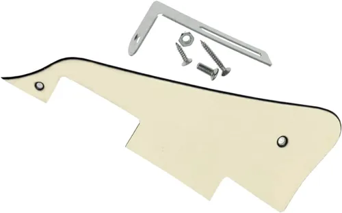 KAISH Golpeador de guitarra LP blanco envejecido de 3 capas con soporte cromado para Epiphone Les Paul