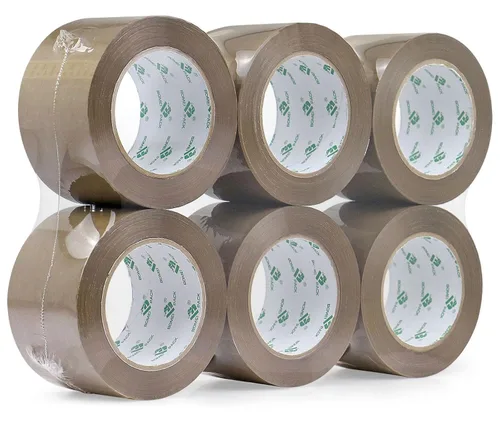 Miniatura 9 de BOMEI PACK Cinta de embalaje marrón de 3 pulgadas de ancho, repuestos de cinta de embalaje marrón resistente para cajas de mudanza, envío