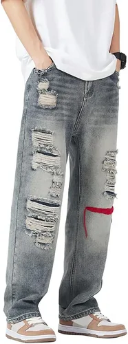 Miniatura 4 de PARVENZA Pantalones de mezclilla clásicos para hombre, pantalones rectos