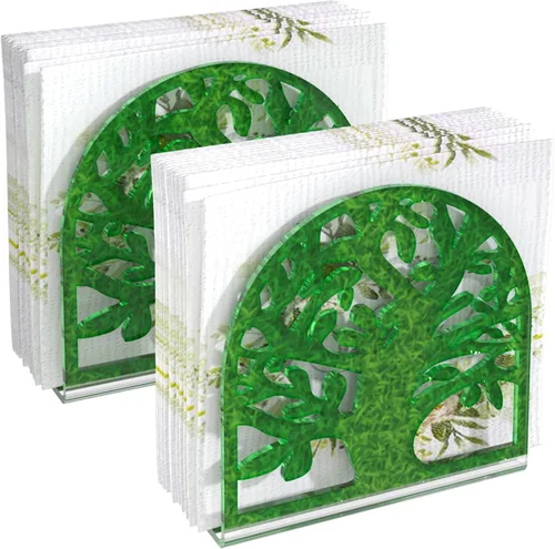 Miniatura 10 de Portaservilletas, Paquete de 2 Portaservilletas de Acrílico Transparente para Mesa, Portaservilletas para Servilletas de Cóctel de Papel