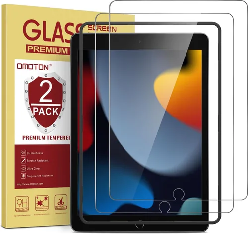 Miniatura 11 de OMOTON Paquete de 2 protectores de pantalla compatibles con iPad de 9ª, 8ª, 7ª generación (10.2 pulgadas, iPad 9/8/7, 2021 y 2020 y 2019) compatible