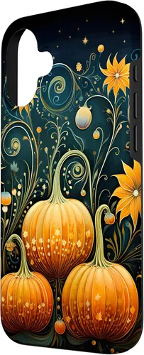 Miniatura 2 de Funda floral para iPhone 16 Pumpkins Vintage Otoño Otoño