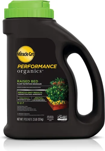 Miracle-Gro Performance Organics - Gránulos nutricionales para plantas de cama elevada, alimentos para plantas con ingredientes naturales y