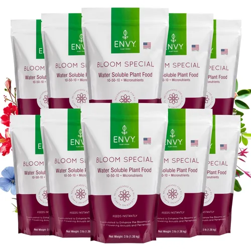 Miniatura 12 de ENVY Bloom Special Professional Grade (10-50-10) Alimento vegetal soluble en agua, promueve flores más grandes y hermosas (3.0 libras)