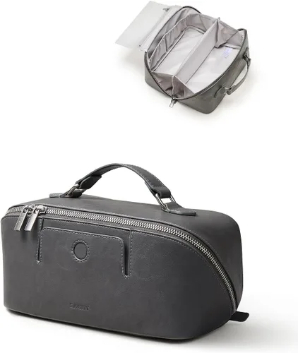 Miniatura 17 de EACHY Bolsa de Maquillaje de Viaje, Bolsas de Cosméticos de Gran Capacidad para Mujeres, Bolsa Portátil Impermeable que se Abre Plana, Bolsa de Aseo