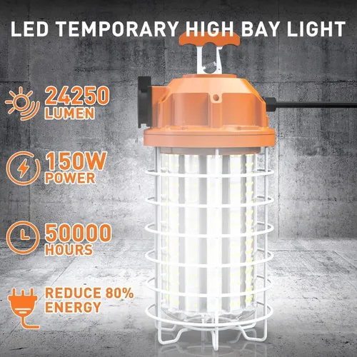 Miniatura 3 de Luz de trabajo temporal LED de 100 W Luces impermeables Luces de construcción Iluminación del sitio de trabajo Iluminación temporal