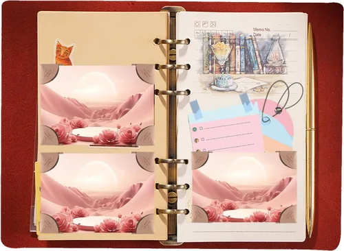Miniatura 15 de Cuaderno de carpeta de cuero, 8.5 x 11 pulgadas (negro, A5-no personalizado)