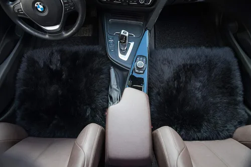 Miniatura 5 de Calor Invernal: Funda Universal de Asiento de Piel de Oveja - Lana Natural, para Autos, Camiones, SUV y Furgonetas - Acompañante de Conducción