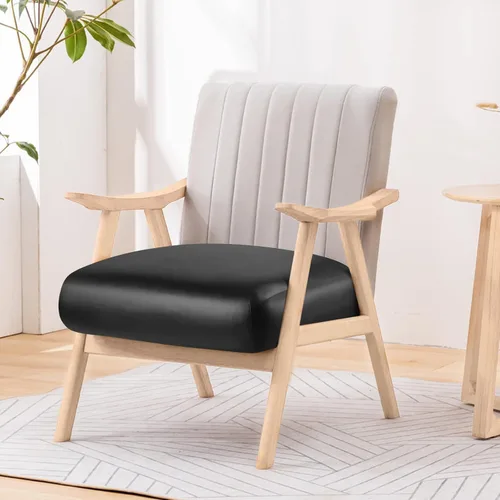 Miniatura 2 de YISUN - Funda de cojín de cuero PU para sofá, fundas de cojín elásticas impermeables para sofá, fundas de asiento de silla de RV de cuero sintético