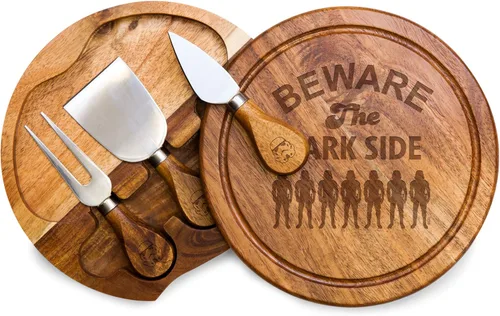 Miniatura 9 de PICNIC TIME Disney Princess Cenicienta Juego de Tabla para Queso Brie de Acacia y Cuchillo, Tabla de Charcutería con Cajón Giratorio y Herramientas