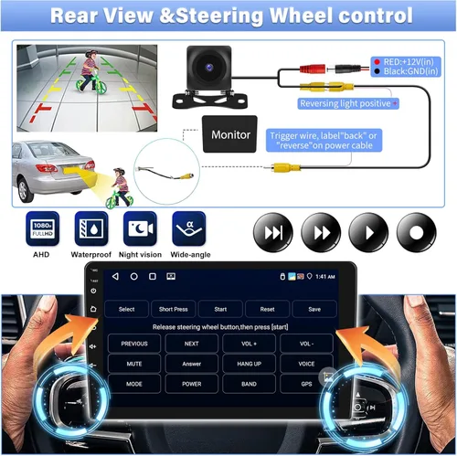 Miniatura 7 de Radio estéreo de coche 4G+64G Android 15 para Honda Civic 2016 2017 2018 2019 2020 2021,1280 * 720 HD pantalla táctil radio de coche con navegación