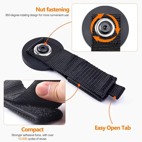 Miniatura 4 de Homde Gancho magnético resistente, combinación de 2 correas y 2 soportes magnéticos, colgador de garaje fuerte de 2.6 pulgadas para taller, caja