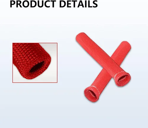 Miniatura 4 de 8 botas de protección de bujías, botas de alambre de bujía de 1200 grados, funda protectora de protección térmica, funda aislante de protección Rojo
