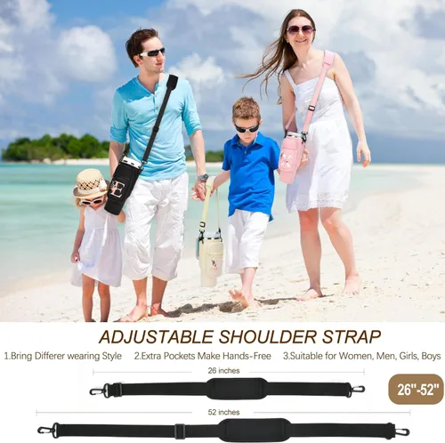 Miniatura 6 de Initial Water Bottle Holder with Strap for Stanley Cup Accessories 40 oz/Simple Modern Tumbler, Birthdays for Women Girls, Water Bottle Carrier Bag