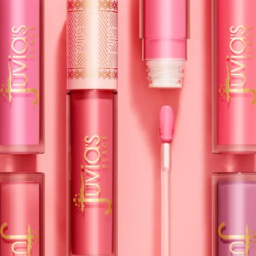 Miniatura 7 de Juvia's Place Smoothie Lip Gloss Pink Velvet - Brillo de labios crema hidratante con tonos rosa y malva - Brillos voluminosos no pegajosos - Brillo