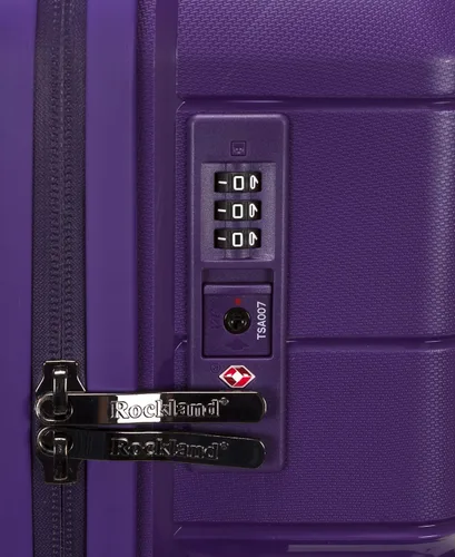 Miniatura 5 de Rockland Juego de equipaje Linear de 3 piezas Hardside Spinner Wheel, PúrpuraOmbre Force.), F243-PURPLE