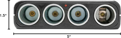 Miniatura 9 de Wagan divisor y extensor de tomacorriente automotriz de 4 vías de 12V, divisor de potencia para mechero
