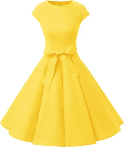 Miniatura 35 de Dressystar - Vestidos clásicos de fiesta con mangas casquillo, estilo Rockabilly y retro de la década de 1950