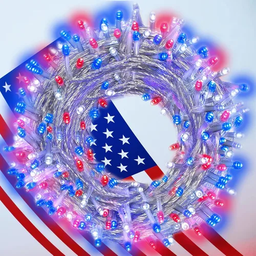 Miniatura 9 de Decoraciones de Navidad y San Valentín, luces de cuerda led rosas, 66 pies 200 LED, luces de hadas impermeables IP44 para interior y exterior, 8