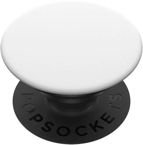 PopSockets Agarre para teléfono con soporte expandible, agarre adhesivo, blanco sobre negro