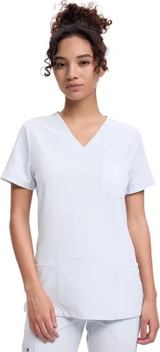 Miniatura 15 de floralhue Uniformes médicos para mujeres, blusas de uniforme médico suaves con cuello en V, uniforme médico elástico con 4 bolsillos, transpirable