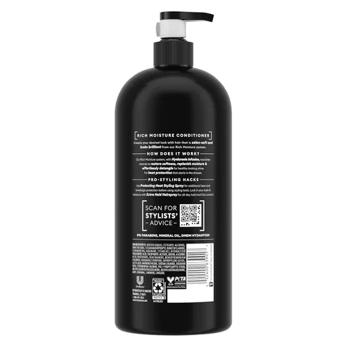Miniatura 2 de TRESemmé Acondicionador hidratante de humedad rica con bomba para cabello seco formulado con tecnología Pro Style 39 fl oz