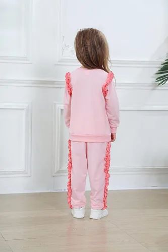 Miniatura 8 de Zarmfly Conjunto de 2 piezas para niñas pequeñas, sudadera de manga larga + leggings de leopardo, ropa de invierno de 2 a 10 años