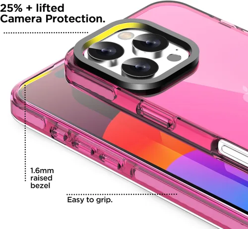 Miniatura 340 de AICase Funda protectora para iPhone 16 compatible con iPhone 16, delgada, ligera, transparente [no amarillenta] Diseño vibrante