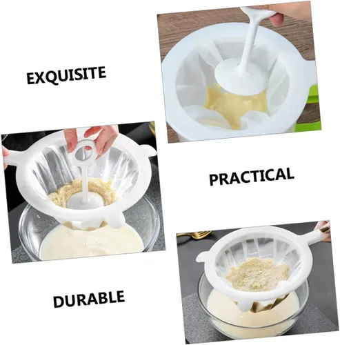 Miniatura 9 de BESTonZON 2 juegos de colador de malla ultra fina con filtro de malla de barra de prensa para jugo de leche de malla fina colador para uso en cocina