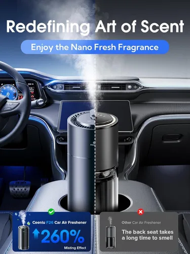Miniatura 4 de Ceeniu Ambientadores inteligentes para automóvil, nueva experiencia de olor por niebla ultrasónica, encendido/apagado automático, potente batería