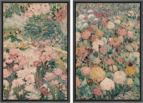 Miniatura 53 de MUDECOR Impresión en Lienzo Enmarcado Arte de Pared Anillos de Árbol de Madera de Roble Ilustración de la Naturaleza Arte Moderno Decorativo