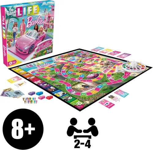 Miniatura 13 de Hasbro Games The Game of Life: Barbie Edition Juego de mesa A partir de 8 años 2 a 4 jugadores Divertidos juegos familiares para niños