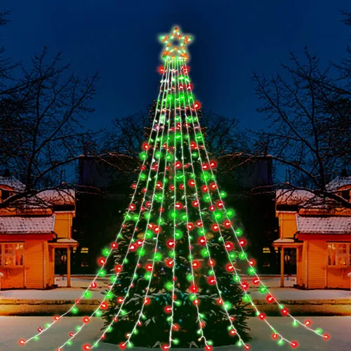 Miniatura 19 de Cadena de Luces de Navidad que Cambian de Color, 335 LED RGB con Control Remoto y Temporizador, Luces de Árbol de Navidad Impermeables