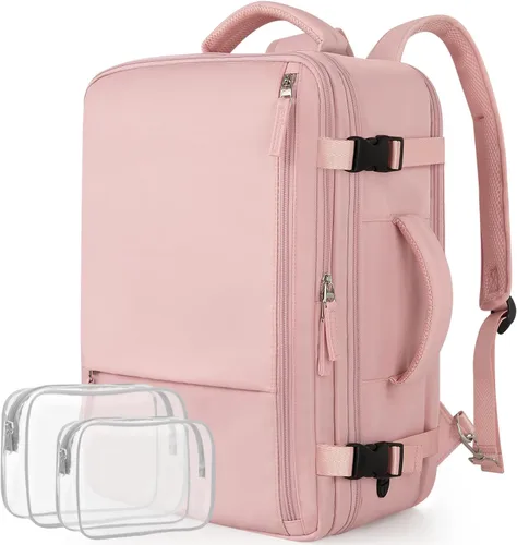 Miniatura 42 de Mochila de Viaje Snoffic para Mujer, Negro, 17 pulg.