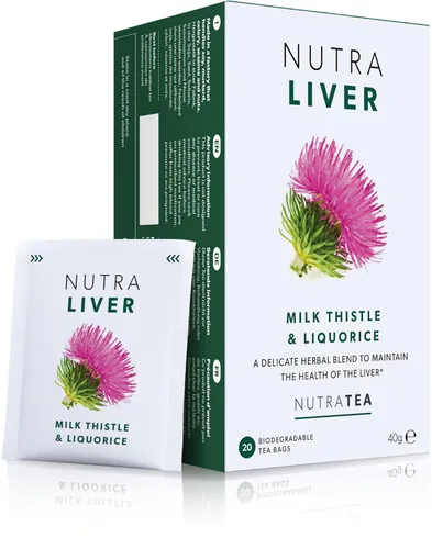 NUTRALIVER - Té desintoxicante del hígado | Té de limpieza del hígado – Para limpieza del hígado y apoyo del hígado – Incluye cardo mariano, cúrcuma