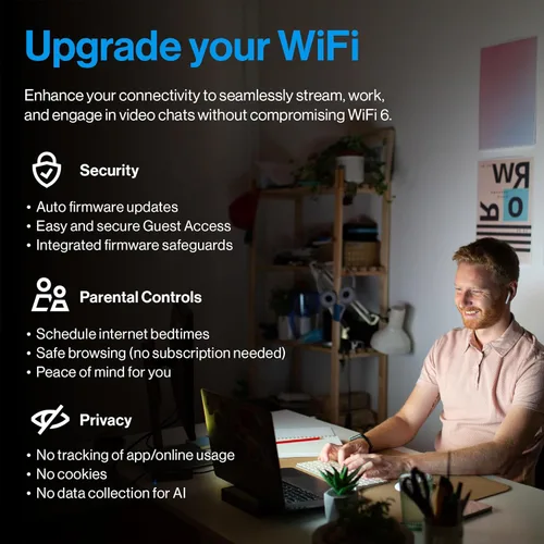 Miniatura 3 de Linksys Router WiFi 6 Micro Mesh Multi-gig Conecta más de 100 dispositivos Cobertura de 2,000 pies cuadrados Velocidades de 3.0 Gbps No