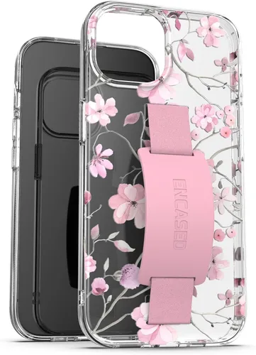 Miniatura 8 de ENCASED Funda con lazo para los dedos, diseñada para iPhone 15 Plus (2023), funda transparente con correa de mano con soporte de silicona suave al