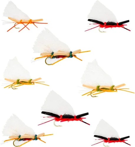 Miniatura 4 de Outdoor Planet Surtido de moscas de pesca con mosca de producción superior Seco, húmedo, ninfas, serpentinas, insectos lanudos, tolva, caddis 12