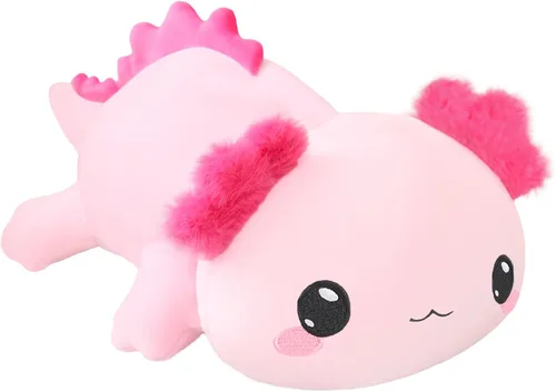 SQEQE Peluche de ajolote con peso, animal de peluche de ajolote con peso, lindo juguete de almohada rosa suave, regalo para niños y adultos, 9.8